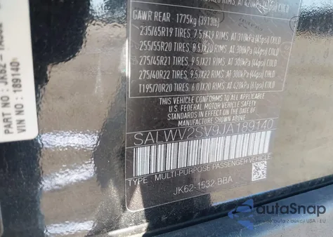 2018 Land Rover Range Rover Sport Hse Dynamic from USA, damaged, VIN SALWV2SV9JA189140